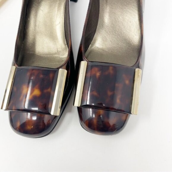Stuart Weitzman Tortoiseshell Patent Leather Heels 6.5 - Picture 6 of 7